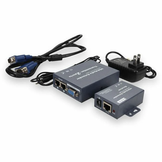 5PK VGA Female to RJ-45 Female Black Extenders Which Provides VGA video extension over Cat5 For Resolution Up to 1920x1200 (WUXGA) - 100% compatible and guaranteed to work