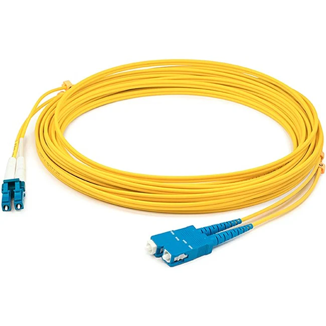 AddOn 43m LC (Male) to SC (Male) Straight Yellow OS2 Duplex LSZH Fiber Patch Cable