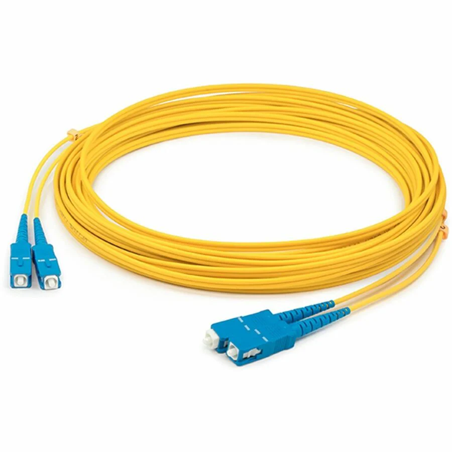 AddOn 68m SC (Male) to SC (Male) Straight Yellow OS2 Duplex LSZH Fiber Patch Cable