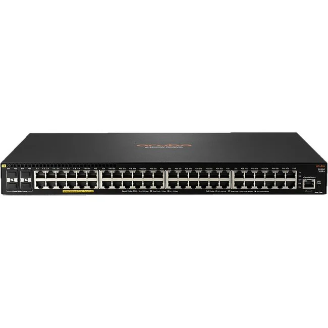 Aruba 2930F 48G PoE+ 4SFP+ 740W Switch - 48 Ports - Manageable - Gigabit Ethernet, 10 Gigabit Ethernet - 10GBase-X, 10/100/1000Base-T - 3 Layer Supported - Modular - 980 W Power Consumption - Twisted Pair, Optical Fiber - 1U High - Rack-mountable