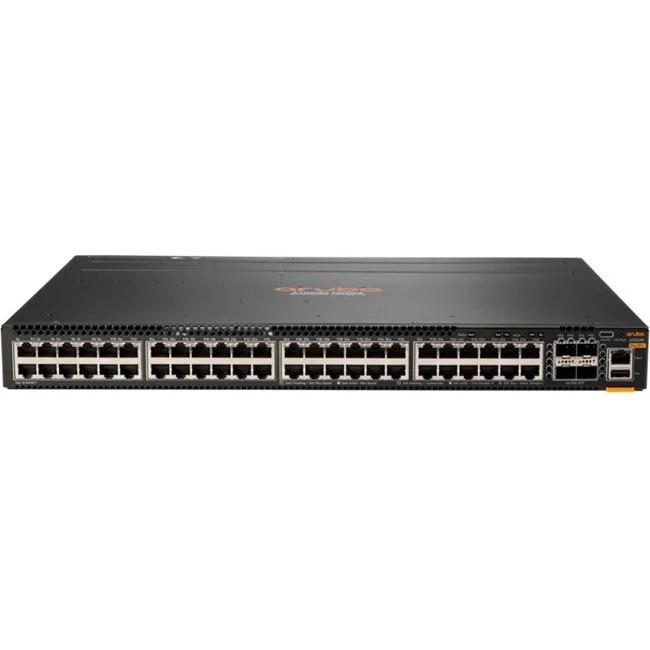 Aruba 6300M 48-port 1GbE and 4-port SFP56 Power-to-Port 2 Fan Trays 1 PSU Bundle - 48 Ports - Manageable - Gigabit Ethernet, 50 Gigabit Ethernet - 10/100/1000Base-T, 50GBase-X - TAA Compliant - 3 Layer Supported - Modular - 75 W Power Consumption - Twiste