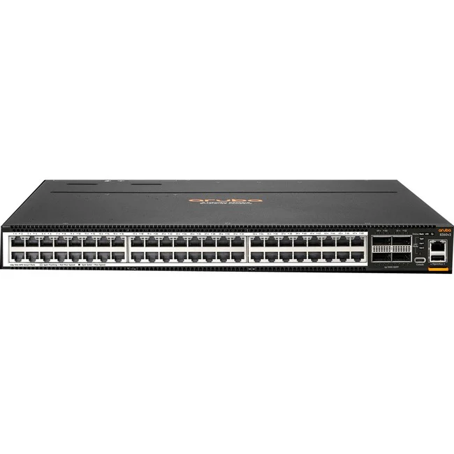 Aruba 8360v2- 48XT4C Ethernet Switch - 48 Ports - Manageable - 10 Gigabit Ethernet, 100 Gigabit Ethernet - 10GBase-T, 100GBase-X - TAA Compliant - 3 Layer Supported - Modular - 500 W Power Consumption - Optical Fiber, Twisted Pair - 1U High - Rack-mountab
