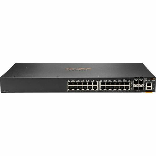 Aruba CX 6200F 24G 4SFP+ Switch - 24 Ports - Manageable - Gigabit Ethernet, 10 Gigabit Ethernet - 10/100/1000Base-T, 10GBase-X - 3 Layer Supported - Modular - 4 SFP Slots - 59 W Power Consumption - Twisted Pair, Optical Fiber - PoE Ports - Rack-mountable