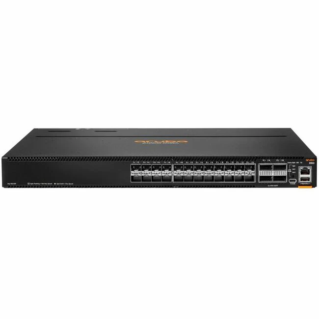 Aruba CX 8100 24XF4C Ethernet Switch - Manageable - 10 Gigabit Ethernet, 100 Gigabit Ethernet, 40 Gigabit Ethernet - 10GBase-X, 100GBase-X, 40GBase-X - 3 Layer Supported - Modular - 375 W Power Consumption - Optical Fiber - PoE Ports - Surface Mount, Cabi