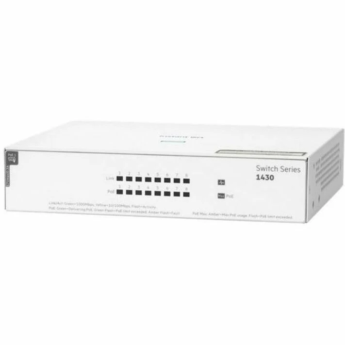 Aruba Instant On Ethernet Switch - 90 W Power Consumption - 64 W PoE Budget - PoE Ports - Rack-mountable