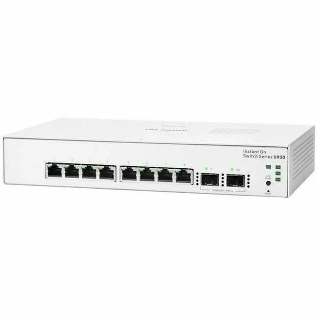 Aruba IOn 1930 8G 2SFP Switch - 8 Ports - Manageable - 4 Layer Supported - Modular - 2 SFP Slots - 11 W Power Consumption - Optical Fiber, Twisted Pair