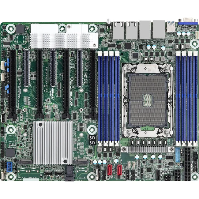ASRock SPC621D8-2L2T Server Motherboard - Intel C621A Chipset - Socket LGA-4189 - ATX - Xeon Processor Supported - 256 GB - DIMM, RDIMM, LRDIMM - 8 x Memory Slots - Gigabit Ethernet - 8 x SATA Interfaces