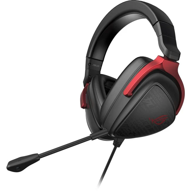Asus ROG Delta S Core Gaming Headset - Stereo - Mini-phone (3.5mm) - Wired - 32 Ohm - 20 Hz - 40 kHz - Over-the-head - Binaural - Circumaural - 4.92 ft Cable - Uni-directional Microphone - Black, Red