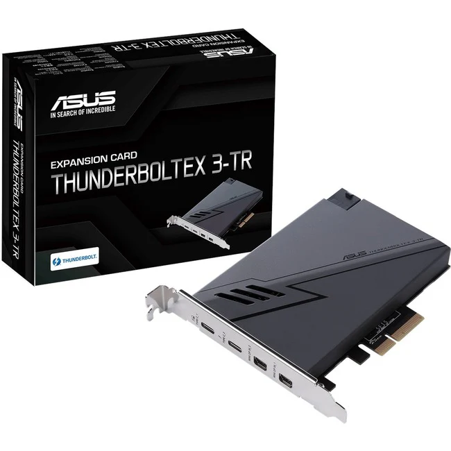 Asus ThunderboltEX 3-TR Thunderbolt/USB Adapter - PCI Express 3.0 x4 - Plug-in Card - 1 USB Port(s) - 2 Thunderbolt Port(s)