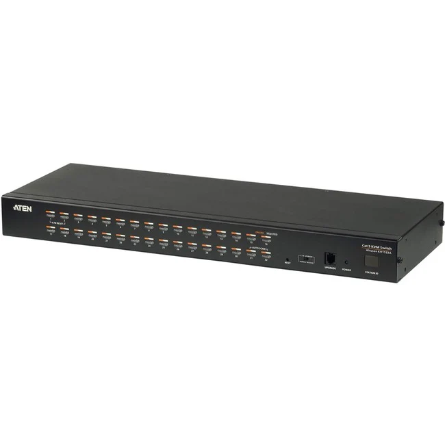 ATEN 32-Port Cat 5 KVM Switch - 32 Computer(s) - 1 Local User(s) - 1900 x 1200 - 32 x Network (RJ-45) - 2 x PS/2 Port - 2 x USB1 x VGA - Rack-mountable - 1U