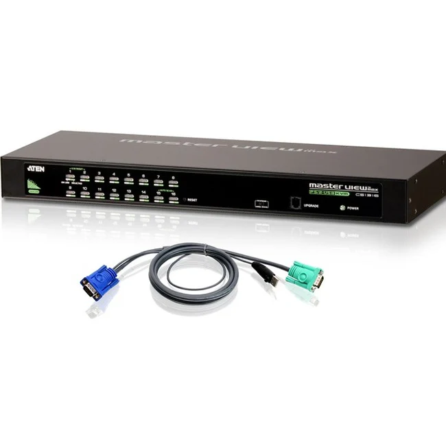 Aten CS1316KIT KVM Switch - 16 x 1 - 16 x SPHD-15 Keyboard/Mouse/Video - 1U - Rack-mountable