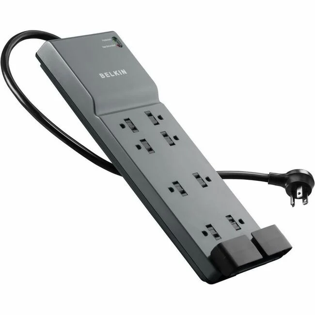 Belkin 8 Outlet Home/Office Surge Protector With Telephone Protection - 8 x AC Power - 1875 VA - 3390 J - 120 V AC Input - Ethernet, Phone/Fax/Modem/DSL, Coaxial Cable Line - 6 ft