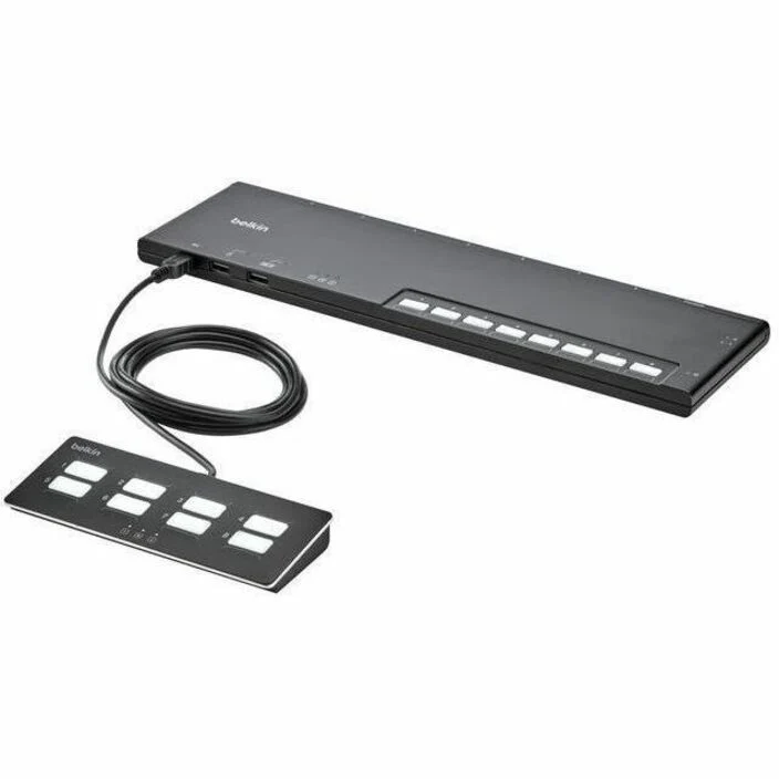 Belkin 8-Port Single Head Base Modular Secure KVM Switch PP4.0 W/Remote - 8 Computer(s) - 1 Local User(s) - Desktop