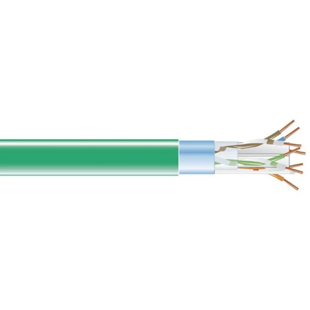 Black Box CAT6 400-MHz Solid Bulk Cable F/UTP CMP Plenum GN 1000FT Spool