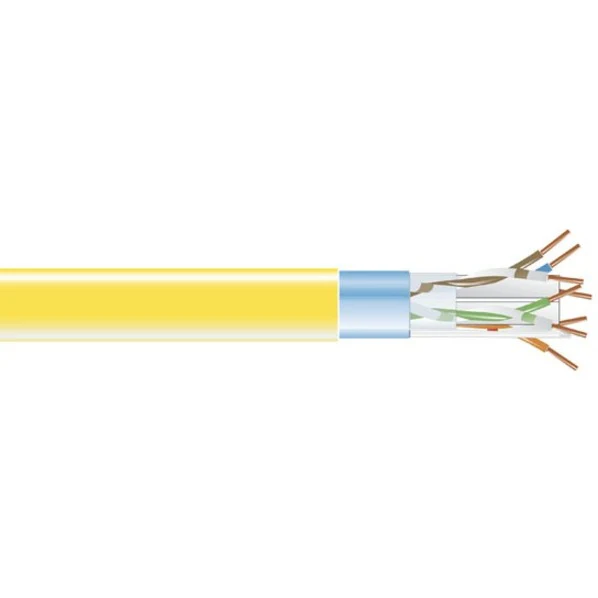 Black Box CAT6 400-MHz Solid Bulk Cable F/UTP CMP Plenum YL 1000FT Spool