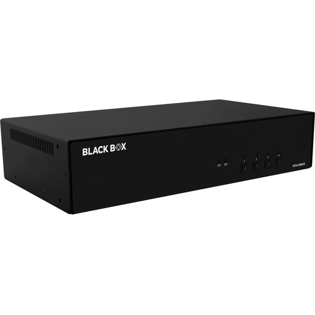 Black Box Secure KVM Switch - DisplayPort - 2 Computer(s) - 4 Local User(s) - 4K - 3840 x 2160 - 11 x USB - 10 x DisplayPort - TAA Compliant