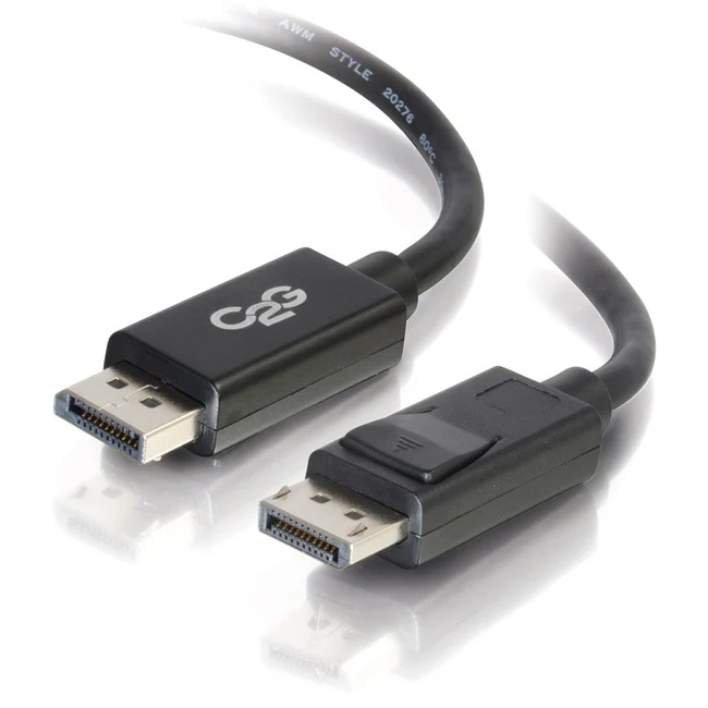 C2G 10ft DisplayPort Cable with Latches - 8K Ultra HD - DP 1.2 - M/M