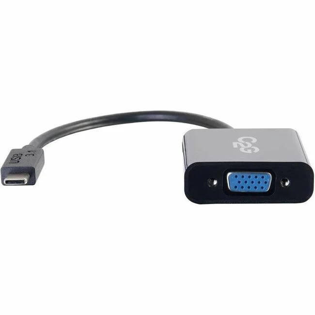 C2G USB-C to VGA Video Adapter Converter - Black