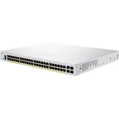 Cisco 250 CBS250-48P-4X Ethernet Switch - 48 Ports - Manageable - Gigabit Ethernet, 10 Gigabit Ethernet - 1000Base-T, 10GBase-X - Refurbished - 2 Layer Supported - Modular - 61.53 W Power Consumption - 370 W PoE Budget - Optical Fiber, Twisted Pair - PoE