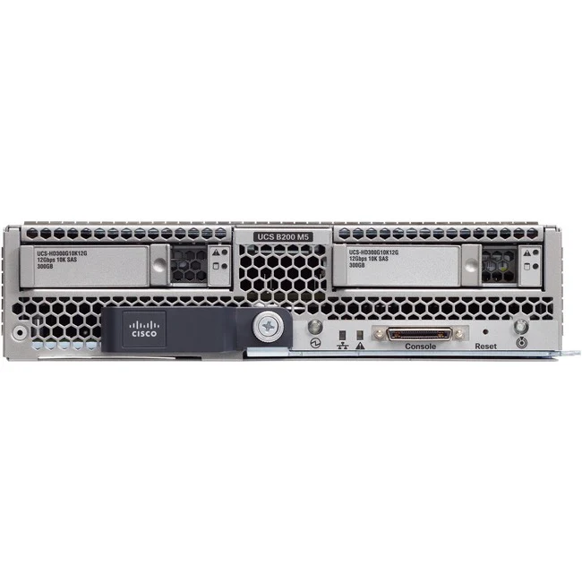 Cisco B200 M5 Blade Server - 2 x Intel Xeon Silver 4210R 2.40 GHz - 192 GB RAM - Serial ATA, 12Gb/s SAS Controller - Intel C621 Chip - 2 Processor Support - 3 TB RAM Support - Matrox G200e Up to 16 MB Graphic Card - 10 Gigabit Ethernet - 2 x SFF Bay(s) -