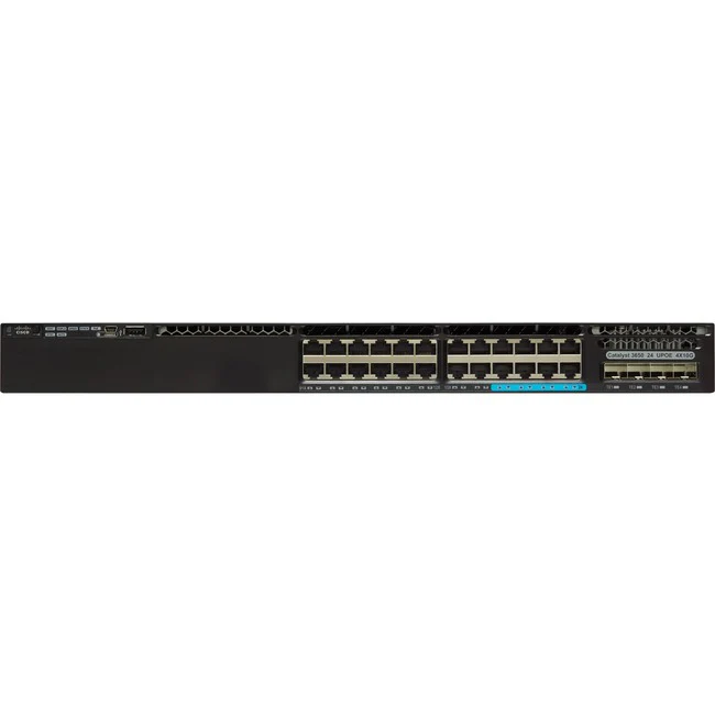 Cisco Catalyst 3650-24T Layer 3 Switch - 24 Ports - Manageable - 10 Gigabit Ethernet, Gigabit Ethernet - 10/100/1000Base-T, 10GBase-X - Refurbished - 4 Layer Supported - Modular - Twisted Pair, Optical Fiber - 1U High - Rack-mountable, Desktop - Lifetime