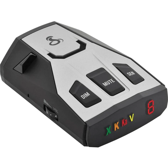 Cobra RAD 350 Radar and Laser Detector - X-band, K-band, Ka Band, Laser - VG-2 Alert, VG-2 Undetectable - Dim, City, Highway - 360&deg; Detection