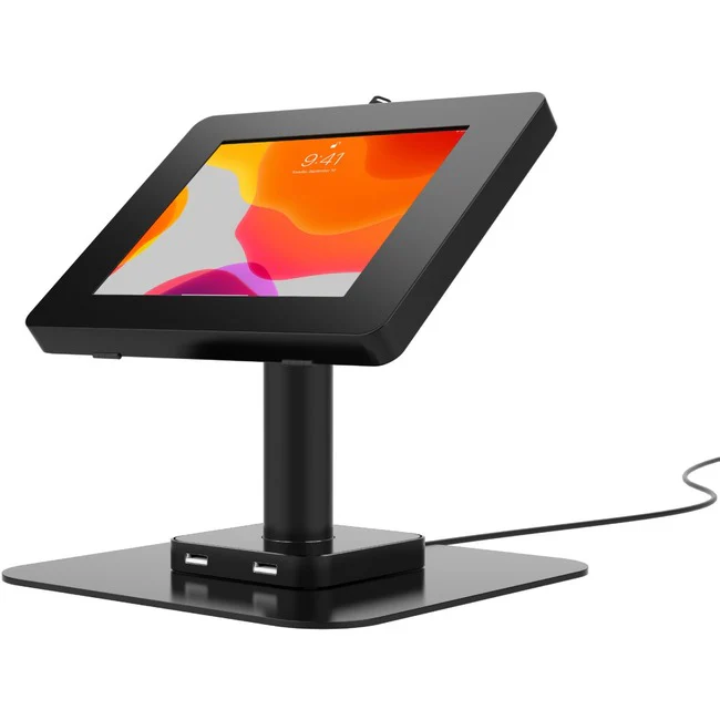 CTA Digital Desk Mount with Integrated 2 Port USB Hub w/ Security Enclosure
