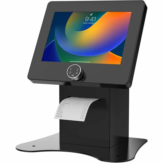 CTA Digital Digital Password Combination Security Desk Mount with Printer Shelf Compartment