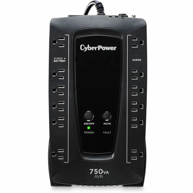 CyberPower AVRG750U AVR UPS Systems - 750VA/450W, 120 VAC, NEMA 5-15P, Compact, 12 Outlets, PowerPanel&reg; Personal, $150000 CEG, 3YR Warranty