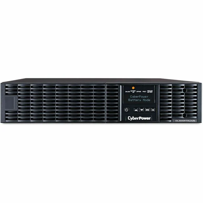 CyberPower OL3000RTXL2UN Smart App Online UPS Systems - 3000VA/2700W, 100 - 125 VAC, NEMA L5-30P, 2U, Rack / Tower, Sine Wave, 7 Outlets, LCD, PowerPanel&reg; Business, $400000 CEG, 3YR Warranty