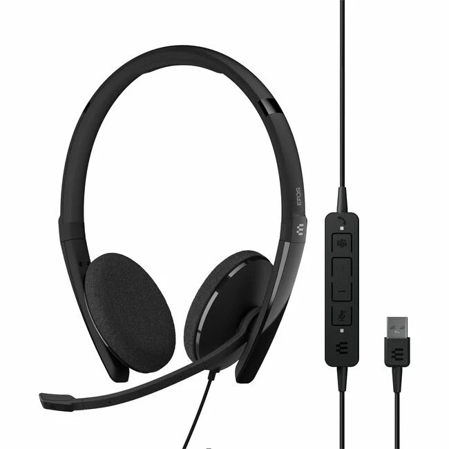 EPOS ADAPT 160T USB II - Stereo - USB - Wired - On-ear - Binaural - Ear-cup - 5.86 ft Cable - Noise Cancelling Microphone - Noise Canceling