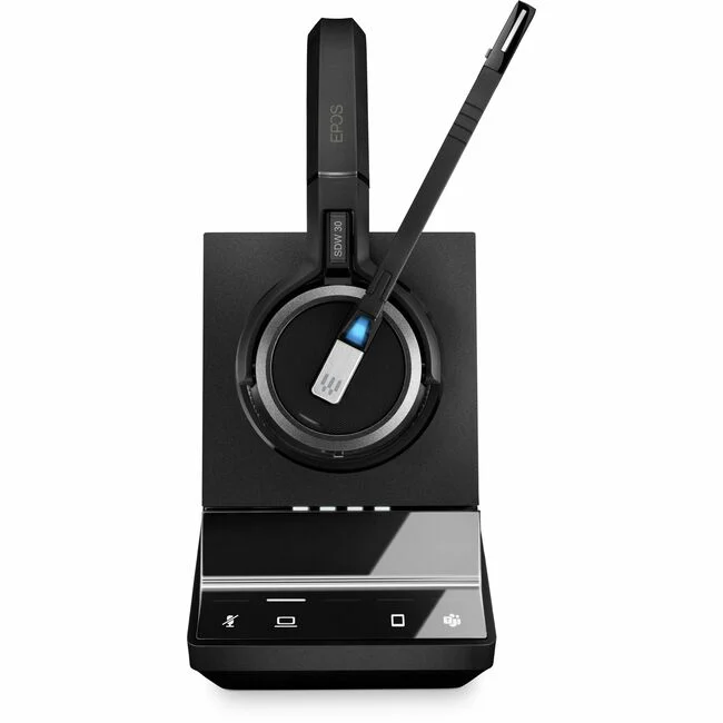EPOS IMPACT SDW 5033T Headset - Microsoft Teams Certification - Mono - Wireless - DECT - 590.6 ft - 20 Hz - 20 kHz - On-ear - Monaural - Ear-cup - Noise Cancelling, MEMS Technology Microphone - Black