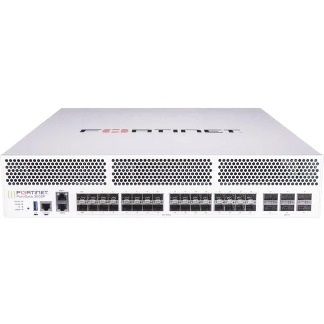 Fortinet FortiGate 3500F Network Security/Firewall Appliance - 100GBase-X, 40GBase-X, 10GBase-X, 1000Base-X - 100 Gigabit Ethernet - 74.38 GB/s Firewall Throughput - AES (256-bit), SHA-2 256-bit - 30000 VPN - 38 Total Expansion Slots - 5 Year 24x7 FortiCa
