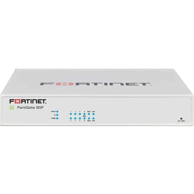 Fortinet FortiGate 81F-PoE Network Security/Firewall Appliance - 10 Port - 1000Base-T, 1000Base-X - Gigabit Ethernet - AES (256-bit), SHA-256 - 200 VPN - 2 x RJ-45 - 2 Total Expansion Slots - 5 Year FortiCare and FortiGuard Unified Threat Protection (UTP)
