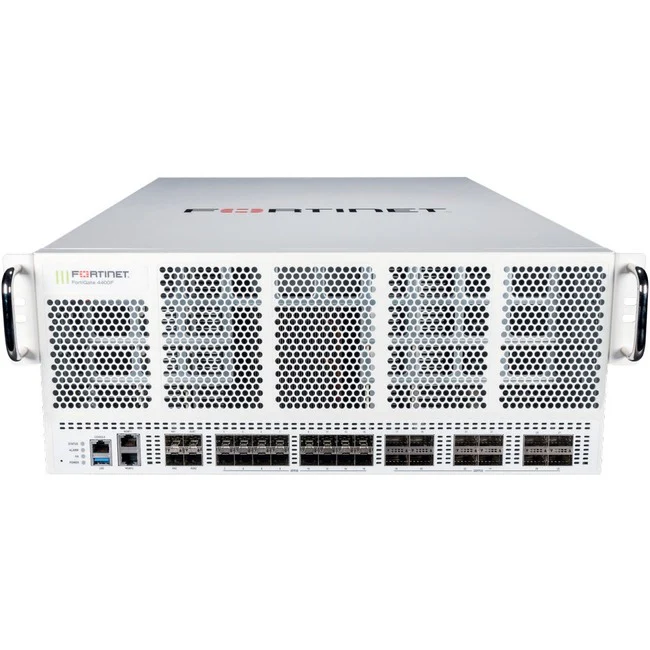 Fortinet FortiGate FG-4401F Network Security/Firewall Appliance - 1000Base-X, 10GBase-X, 40GBase-X, 100GBase-X - 100 Gigabit Ethernet - 143.75 GB/s Firewall Throughput - SHA-256, AES (256-bit) - 30000 VPN - 30 Total Expansion Slots - 4U - Rack-mountable