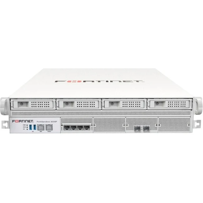 Fortinet FortiSandbox FSA-3000F Network Security/Firewall Appliance - 4 Port - 10/100/1000Base-T, 10GBase-X - 10 Gigabit Ethernet - 4 x RJ-45 - 2 Total Expansion Slots - 2U - Rack-mountable