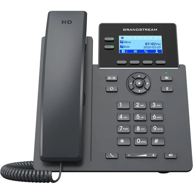 Grandstream GRP2602G IP Phone - Corded - Corded - Wi-Fi - Wall Mountable, Desktop - 2 x Total Line - VoIP - IEEE 802.11a/b/g/n/ac - 2 x Network (RJ-45) - PoE Ports