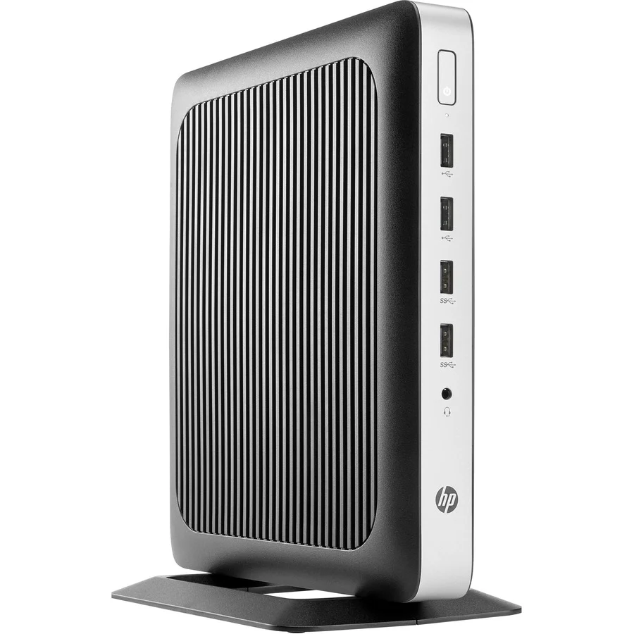HP t630 Thin ClientAMD G-Series GX-420GI Quad-core (4 Core) 2 GHz - 4 GB RAM DDR4 SDRAM - 16 GB Flash - AMD Radeon R7E Graphics - Gigabit Ethernet - Windows Embedded Standard 7E - DisplayPort - Network (RJ-45) - 7 Total USB Port(s) - 4 USB 2.0 Port(s) - 3