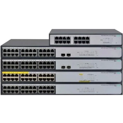 HPE 1420-16G Switch - 16 Ports - Gigabit Ethernet - 10/100/1000Base-T - Refurbished - 2 Layer Supported - Twisted Pair - 1U High - Rack-mountable, Desktop, Wall Mountable, Under Table