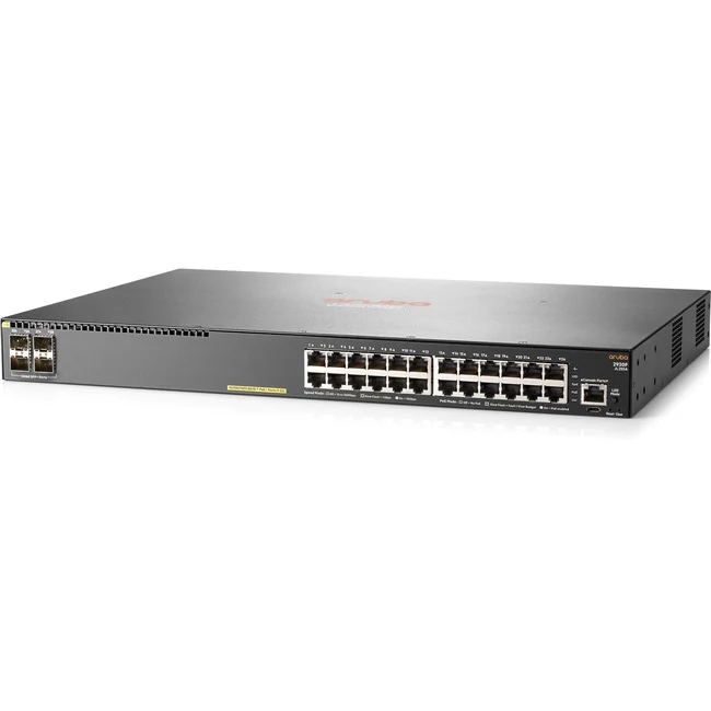 HPE Aruba 2930F 24G PoE+ 4SFP+ Switch - 24 Ports - Manageable - 10 Gigabit Ethernet, Gigabit Ethernet - 10/100/1000Base-T, 10GBase-X - 3 Layer Supported - Modular - Twisted Pair, Optical Fiber - 1U High - Rack-mountable, Desktop