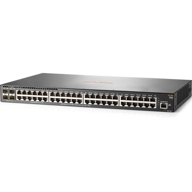 HPE Aruba 2930F 48G 4SFP+ Switch - 48 Ports - Manageable - 10 Gigabit Ethernet, Gigabit Ethernet - 10/100/1000Base-TX, 10GBase-X - 3 Layer Supported - Modular - Twisted Pair, Optical Fiber - 1U High - Rack-mountable, Desktop