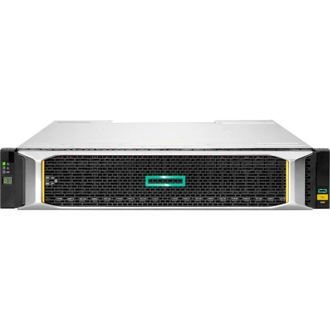 HPE MSA 2062 12Gb SAS SFF Storage - 24 x HDD Supported - 2 x HDD Installed - 3.84 TB Installed HDD Capacity - 24 x SSD Supported - 0 x SSD Installed - Clustering Supported - 2 x 12Gb/s SAS Controller - 24 x Total Bays - 24 x 2.5" Bay - 8 iSCSI Ports - 2U