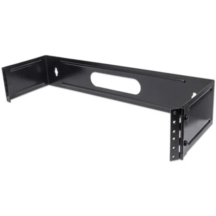 Intellinet 19" Hinged Wall Bracket, 2U, Black