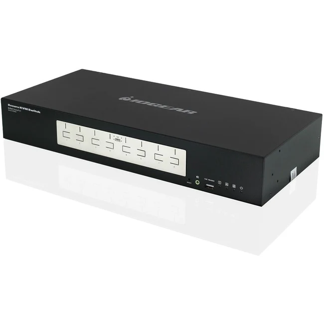 IOGEAR GCS1418TAA3 Secure KVM Switchbox - 8 Computer(s) - 1 Local User(s) - 3840 x 2160USB - 1 x HDMI - Desktop - 8 x DisplayPort - TAA Compliant