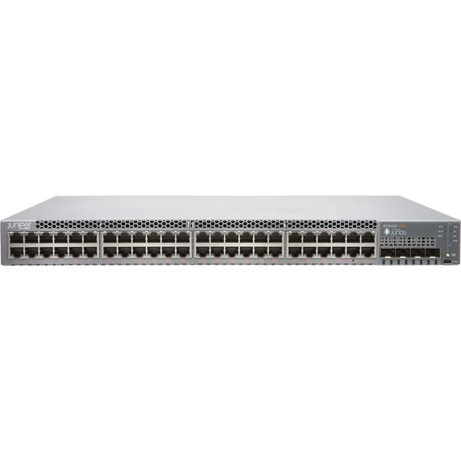Juniper EX3400-48P Layer 3 Switch - 48 Ports - Manageable - Gigabit Ethernet, 10 Gigabit Ethernet, 40 Gigabit Ethernet - 40GBase-X, 10GBase-X, 1000Base-T - TAA Compliant - 3 Layer Supported - Modular - Twisted Pair, Optical Fiber - 1U High - Rack-mountabl