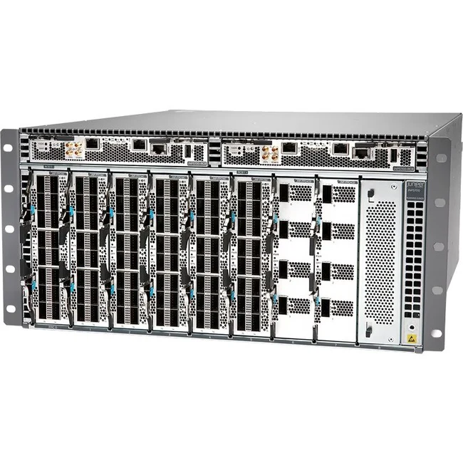 Juniper QFX5700 Ethernet Switch - Manageable - 400 Gigabit Ethernet - TAA Compliant - 3 Layer Supported - Modular - 3000 W Power Consumption - Optical Fiber - 5U High - Rack-mountable - 1 Year Limited Warranty