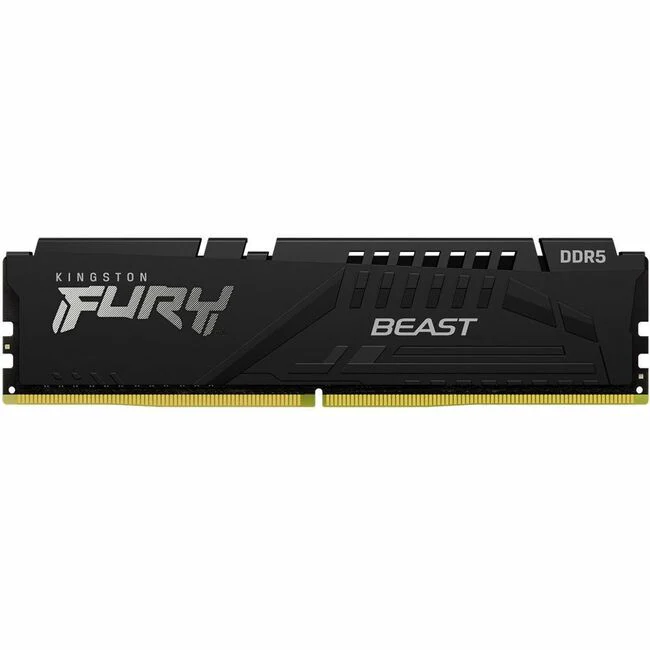 Kingston 64GB (4x16GB) DDR5 5600MT/s CL40 FURY Beast Black XMP - For Motherboard - 64 GB (4 x 16GB) - DDR5-5600/PC5-44800 DDR5 SDRAM - 5600 MHz Single-rank Memory - CL40 - 1.25 V - Non-ECC - Unbuffered - 288-pin - DIMM - Lifetime Warranty
