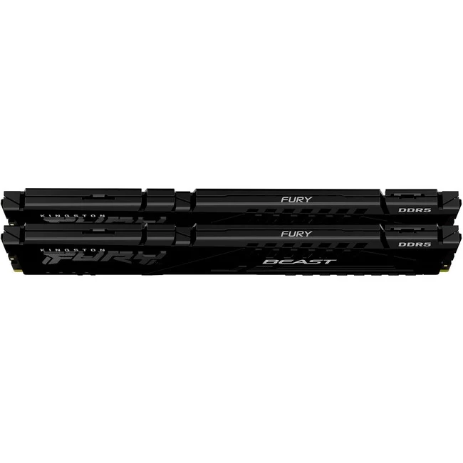 Kingston FURY Beast 64GB (2 x 32GB) DDR5 SDRAM Memory Kit - For Computer - 64 GB (2 x 32GB) - DDR5-6000/PC5-48000 DDR5 SDRAM - 6000 MHz Dual-rank Memory - CL36 - 1.35 V - Non-ECC - Unbuffered - 288-pin - DIMM - Lifetime Warranty