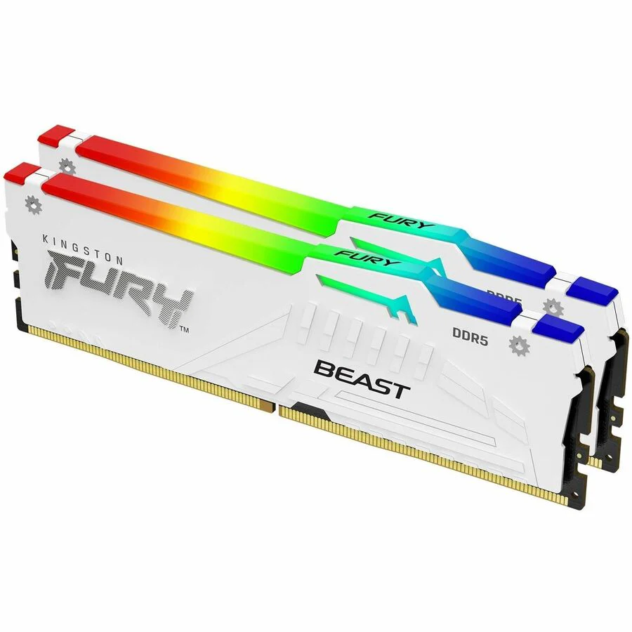 Kingston FURY Beast 64GB (2 x 32GB) DDR5 SDRAM Memory Kit - For Motherboard - 64 GB (2 x 32GB) - DDR5-5600/PC5-44800 DDR5 SDRAM - 5600 MHz Dual-rank Memory - CL36 - 1.25 V - Non-ECC - Unbuffered - 288-pin - DIMM - Lifetime Warranty