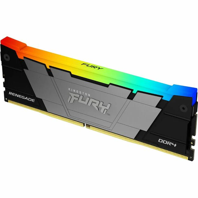 Kingston FURY Renegade 16GB DDR4 SDRAM Memory Module - For Motherboard - 16 GB (1 x 16GB) - RGB - DDR4-3200/PC4-25600 DDR4 SDRAM - 3200 MHz Dual-rank Memory - CL16 - 1.35 V - Non-ECC - Unbuffered - 288-pin - DIMM - Lifetime Warranty